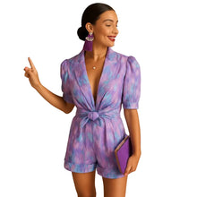Load image into Gallery viewer, Printed Summer Jumpsuit for Women with Belted Lightweight Casual Fit kingzboutique.shop
