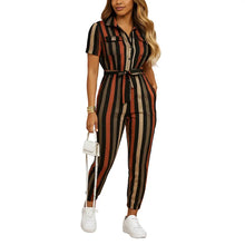 Load image into Gallery viewer, Slim Fit Button Front Jumpsuit for Women with Structured Shape kingzboutique.shop
