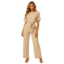 Load image into Gallery viewer, High Waist Lace Detail Jumpsuit for Women with Straight Leg Fit kingzboutique.shop

