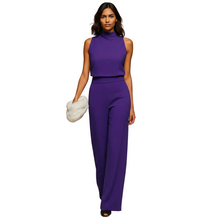 Load image into Gallery viewer, Women’s Halter Neck Wide Leg Jumpsuit for Evening Occasions kingzboutique.shop
