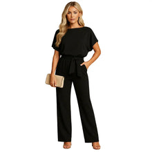Load image into Gallery viewer, High Waist Lace Detail Jumpsuit for Women with Straight Leg Fit kingzboutique.shop
