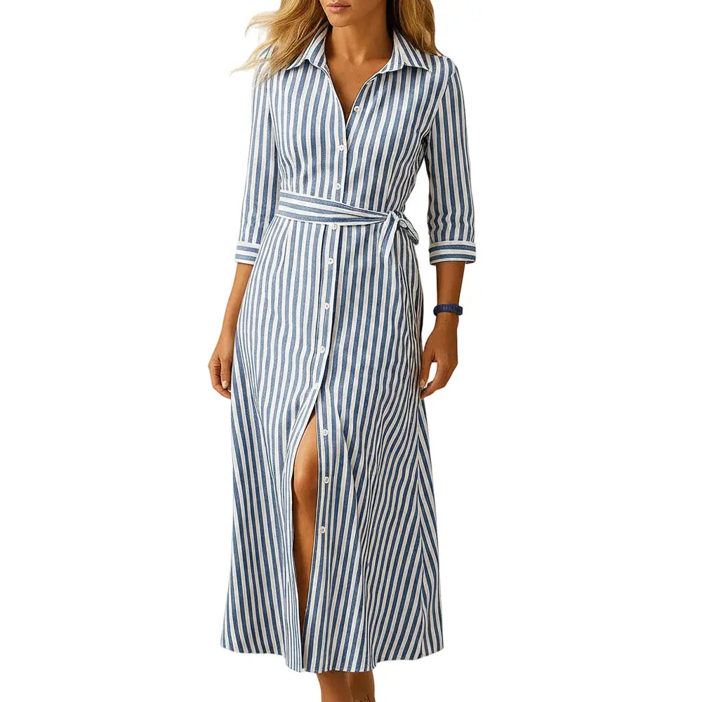 Long Summer Dress for Women with Short Sleeve Lightweight Fabric kingzboutique.shop