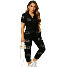 Load image into Gallery viewer, Slim Fit Button Front Jumpsuit for Women with Structured Shape kingzboutique.shop
