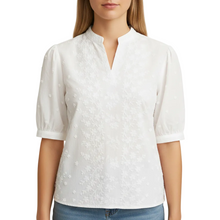 Load image into Gallery viewer, Women’s Classic White Button Blouse with Tailored Fit kingzboutique.shop
